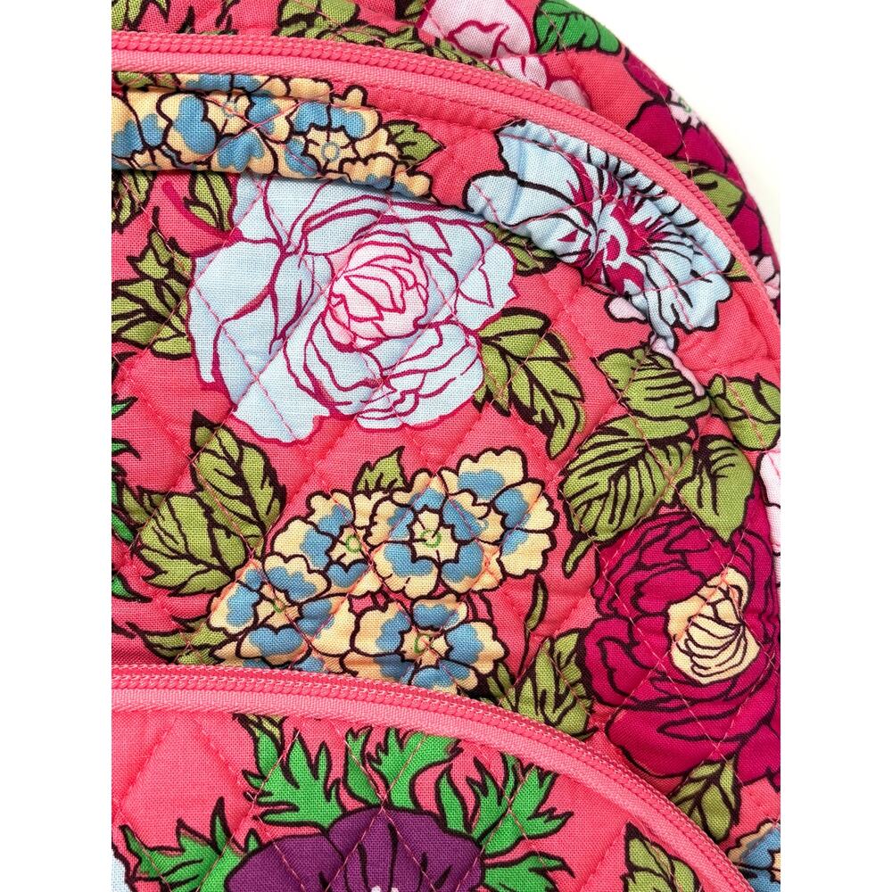 Vera Bradley Vibrant Gardenias Essential Large Backpack Floral Trolley Sleeve - Picture 4 of 12